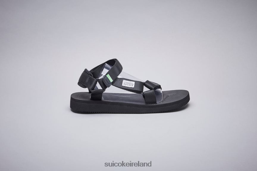 DEPA-Cab Black SUICOKE LDPHB02 Unisex Sandals