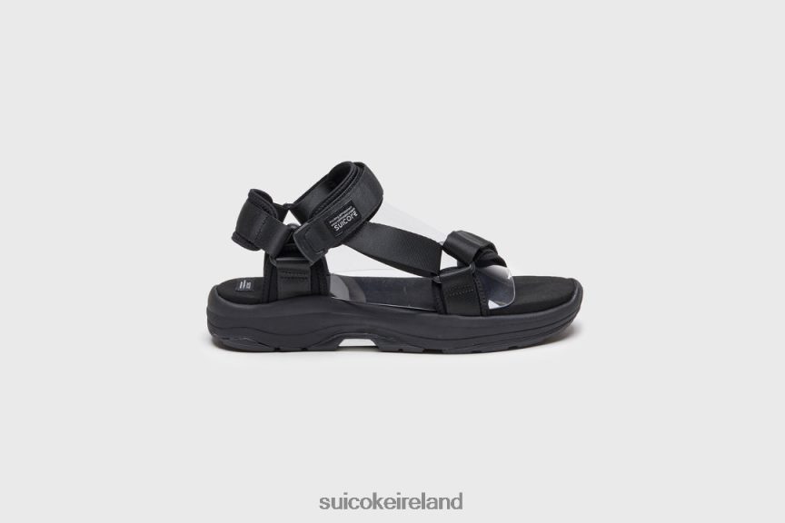 DEPA-RUN Black SUICOKE LDPHB018 Unisex Sandals