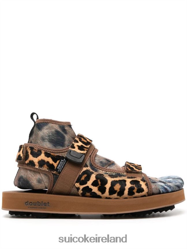 Doublet x WAS-5abDB-A Leopard SUICOKE LDPHB012 Unisex Sandals