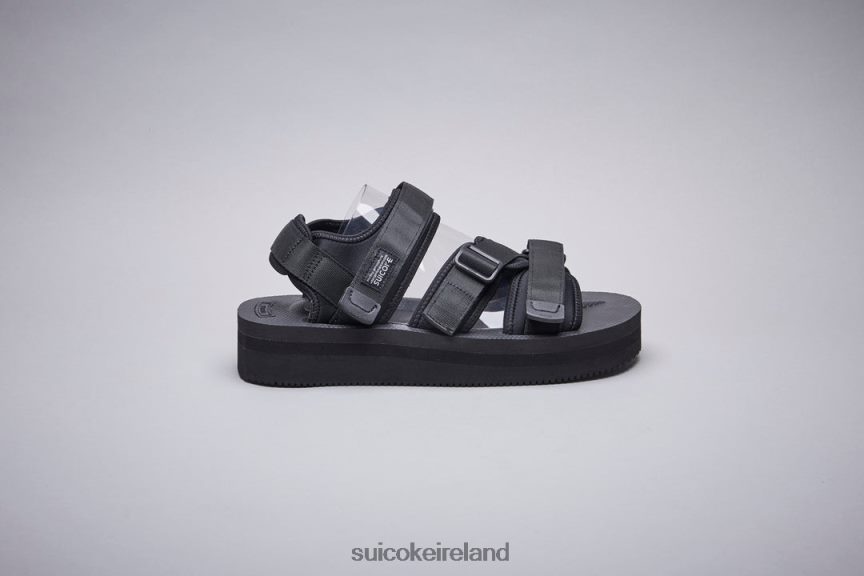 KISEE-VPO Black SUICOKE LDPHB05 Unisex Sandals