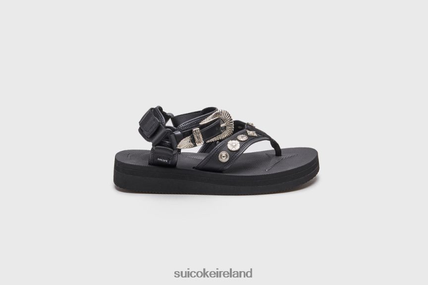 TOGA x TONO-abTOG Black SUICOKE LDPHB029 Unisex Sandals