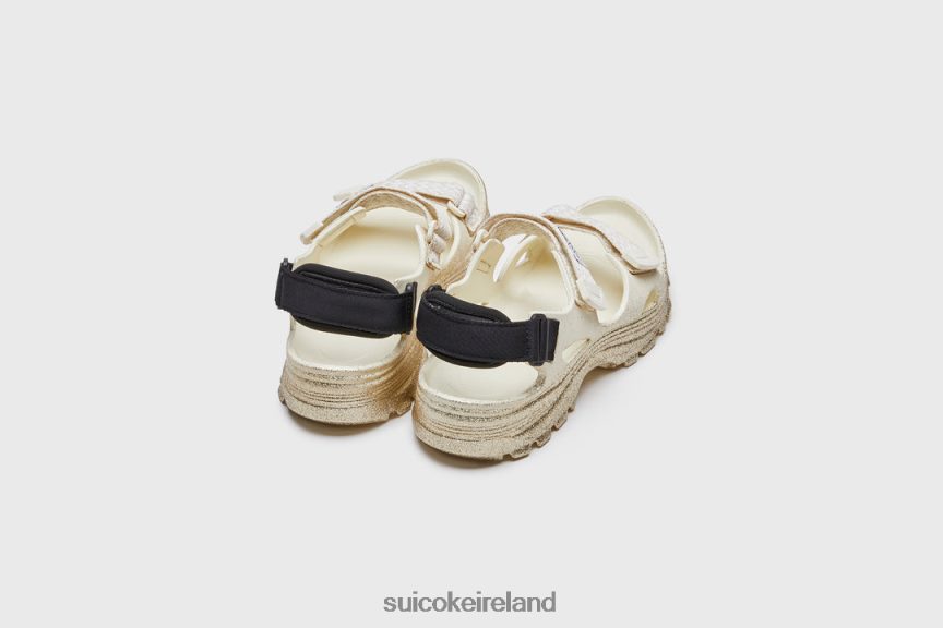 WAKE CURB Beige/Gold LANVIN x SUICOKE LDPHB032 Unisex Sandals