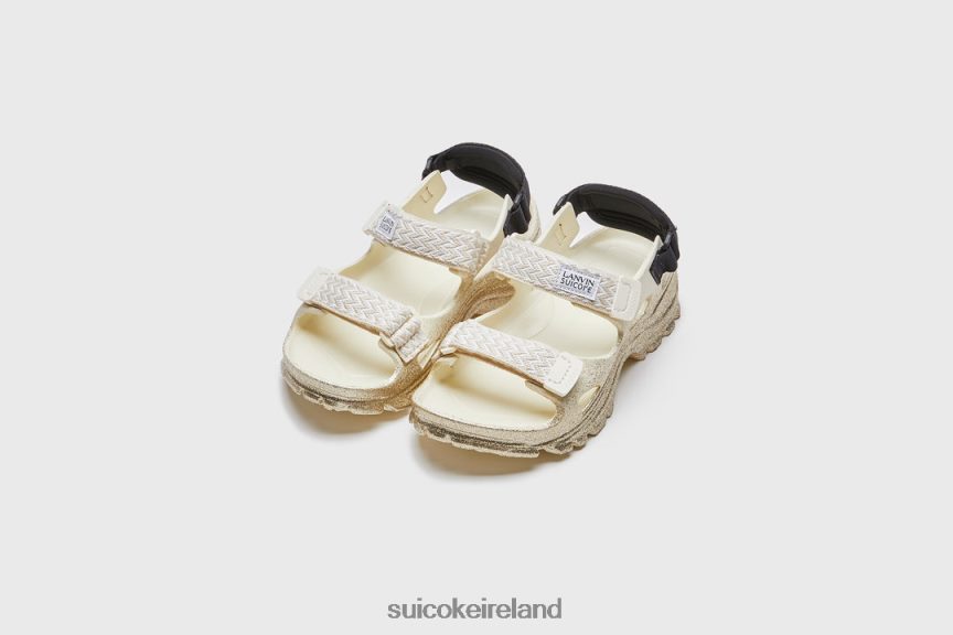 WAKE CURB Beige/Gold LANVIN x SUICOKE LDPHB032 Unisex Sandals