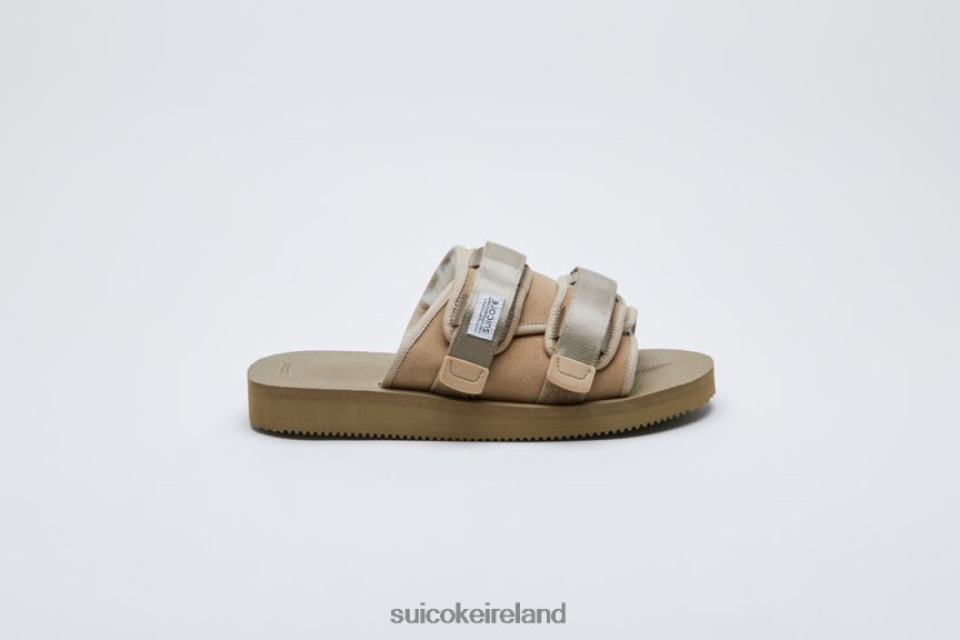 MOTO-Mab Taupe SUICOKE LDPHB049 Unisex Slides